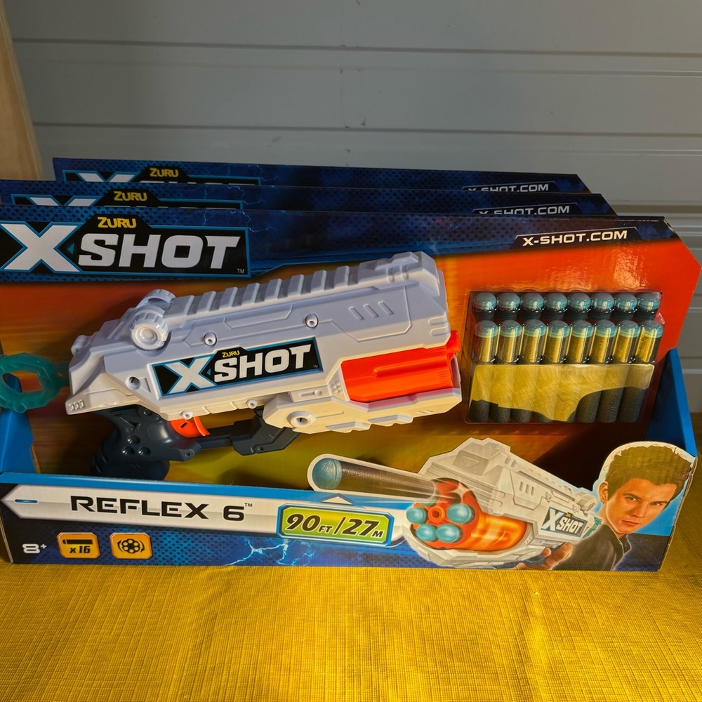 White and Orange Action Figure Playset with Blaster